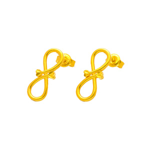 Arthesdam Jewellery 916 Gold Double Heart Infinity Earrings