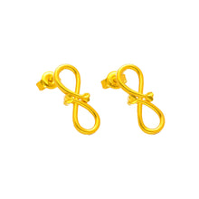 Load image into Gallery viewer, Arthesdam Jewellery 916 Gold Double Heart Infinity Earrings
