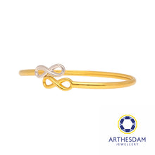 Load image into Gallery viewer, Arthesdam Jewellery 916 Gold Two-Toned Infinity Bangle
