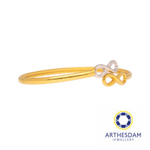 Load image into Gallery viewer, Arthesdam Jewellery 916 Gold Two-Toned Infinity Bangle
