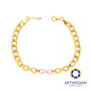 Arthesdam Jewellery 916 Gold Triple Infinity Cowboy Bracelet