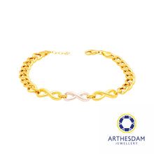 Load image into Gallery viewer, Arthesdam Jewellery 916 Gold Triple Infinity Cowboy Bracelet
