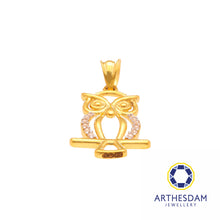 Load image into Gallery viewer, Arthesdam Jewellery 916 Gold Lucky Owl Pendant
