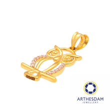 Load image into Gallery viewer, Arthesdam Jewellery 916 Gold Lucky Owl Pendant
