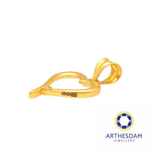 Load image into Gallery viewer, Arthesdam Jewellery 916 Gold Heart Outline with Stone Pendant
