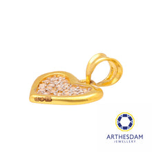 Load image into Gallery viewer, Arthesdam Jewellery 916 Gold Sparkling Heart Pendant
