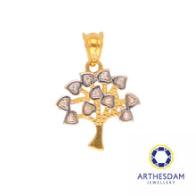 Load image into Gallery viewer, Arthesdam Jewellery 916 Gold Two-Toned Heart Tree Pendant
