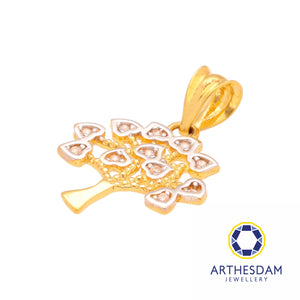 Arthesdam Jewellery 916 Gold Two-Toned Heart Tree Pendant