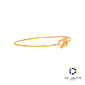 Arthesdam Jewellery 916 Gold Heart Bangle