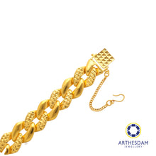 Load image into Gallery viewer, Arthesdam Jewellery 916 Gold Coco Faceted Plain Bracelet
