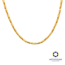 Load image into Gallery viewer, Arthesdam Jewellery 916 Gold Faceted Plain Tube Necklace Chain
