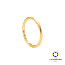 Load image into Gallery viewer, Arthesdam Jewellery 916 Gold Twisted Thin Ring
