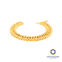 Load image into Gallery viewer, Arthesdam Jewellery 916 Gold Sandy Faceted Coco Bracelet
