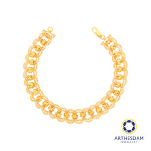 Load image into Gallery viewer, Arthesdam Jewellery 916 Gold Coco Net Faceted Bracelet
