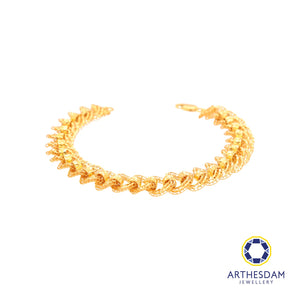 Arthesdam Jewellery 916 Gold Coco Net Faceted Bracelet