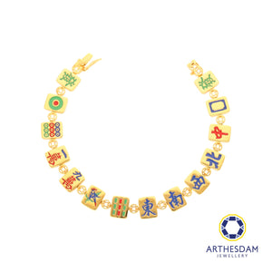 Arthesdam Jewellery 916 Gold Mahjong Bracelet