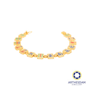 Arthesdam Jewellery 916 Gold Mahjong Bracelet