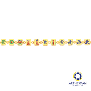 Arthesdam Jewellery 916 Gold Mahjong Bracelet