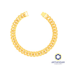 Load image into Gallery viewer, Arthesdam Jewellery 916 Gold Hollow Square Cowboy Bracelet
