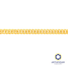 Load image into Gallery viewer, Arthesdam Jewellery 916 Gold Hollow Square Cowboy Bracelet
