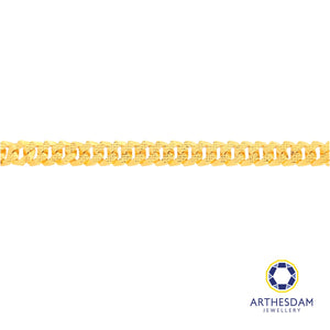 Arthesdam Jewellery 916 Gold Hollow Square Cowboy Bracelet