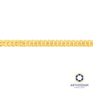 Arthesdam Jewellery 916 Gold Hollow Square Cowboy Bracelet