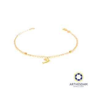 Arthesdam Jewellery 916 Gold Double Layer Dolphin Bracelet