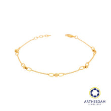 Load image into Gallery viewer, Arthesdam Jewellery 916 Gold Triple Small Links with Ball Bracelet
