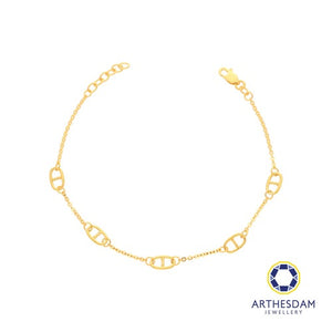 Arthesdam Jewellery 916 Gold Marina Link with Twist Bracelet