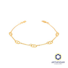 Load image into Gallery viewer, Arthesdam Jewellery 916 Gold Marina Link with Twist Bracelet
