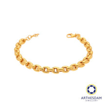 Load image into Gallery viewer, Arthesdam Jewellery 916 Gold Box Link Chain Bracelet
