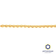 Load image into Gallery viewer, Arthesdam Jewellery 916 Gold Box Link Chain Bracelet
