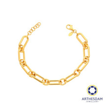 Load image into Gallery viewer, Arthesdam Jewellery 916 Gold Thick Paperclip Links Bracelet
