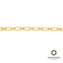 Load image into Gallery viewer, Arthesdam Jewellery 916 Gold Thick Paperclip Links Bracelet
