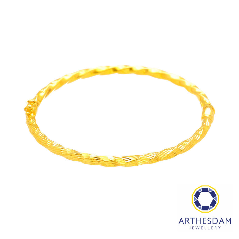 Arthesdam Jewellery 916 Gold Twisted Wave Bangle