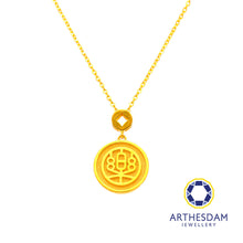 Load image into Gallery viewer, Arthesdam Jewellery 916 Gold Happiness 喜乐 Double-Sided Necklace
